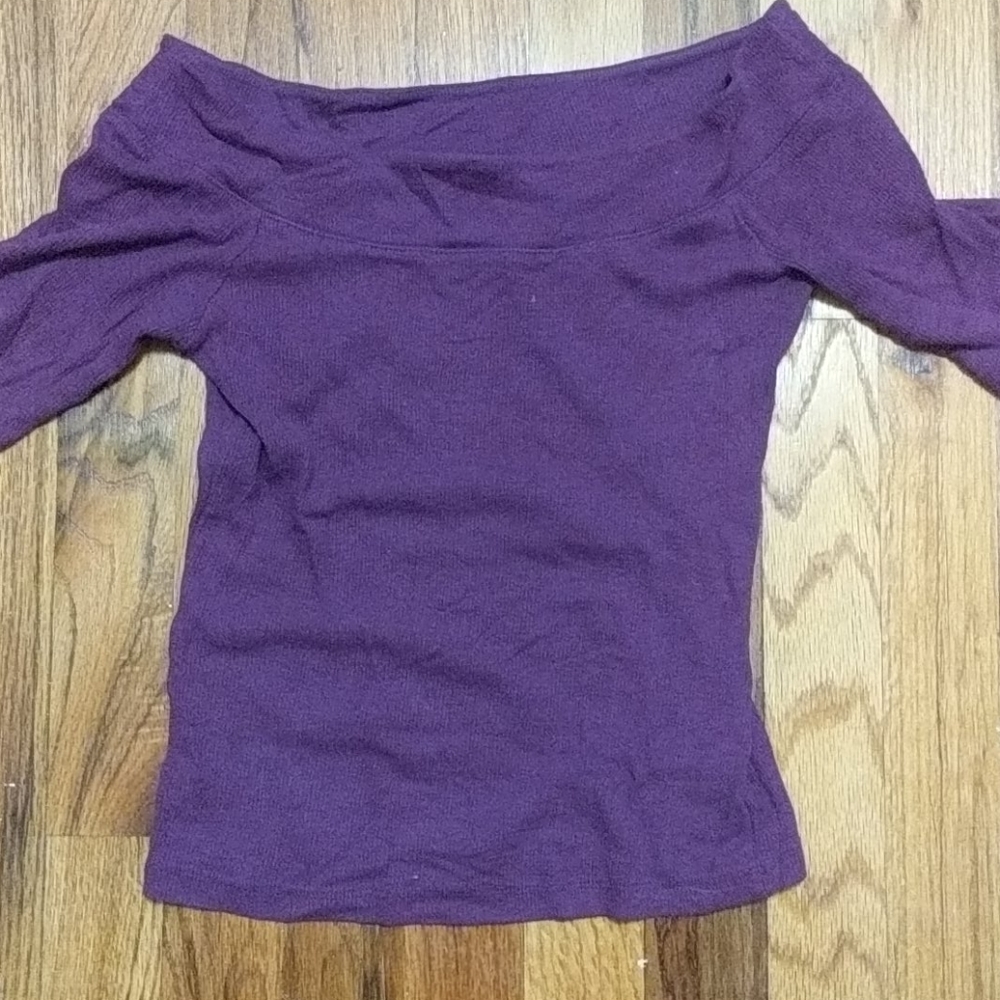 Plum off the shoulder top